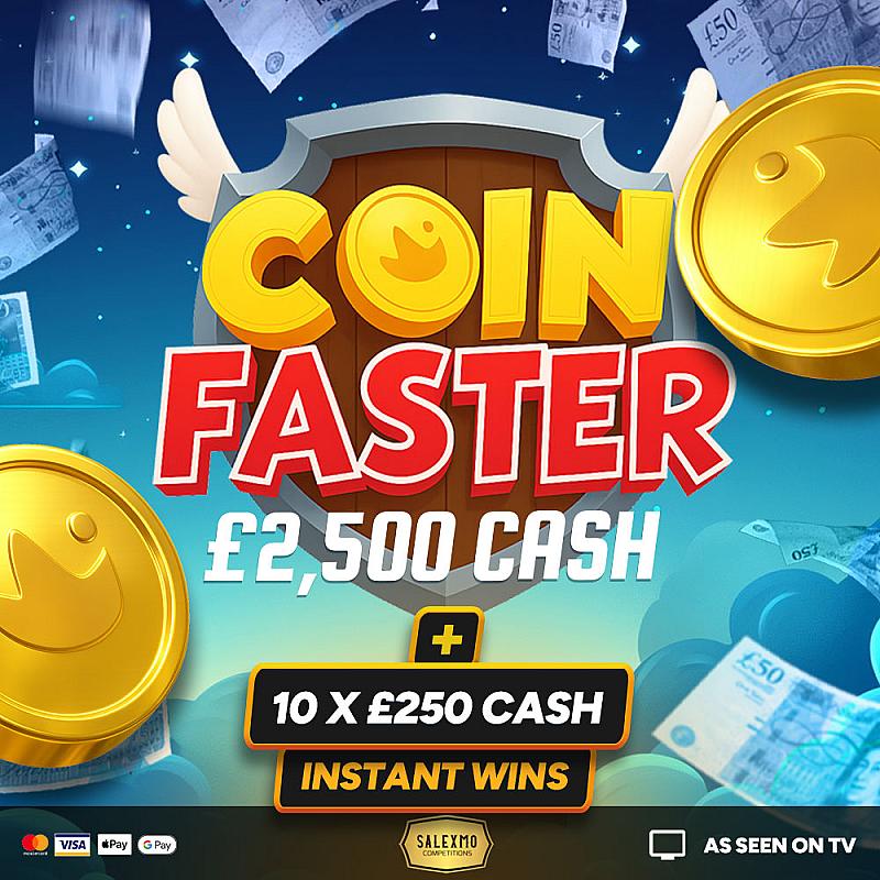 £2500 MAIN PRIZE PLUS CASH INSTANT WINS 25/8/25