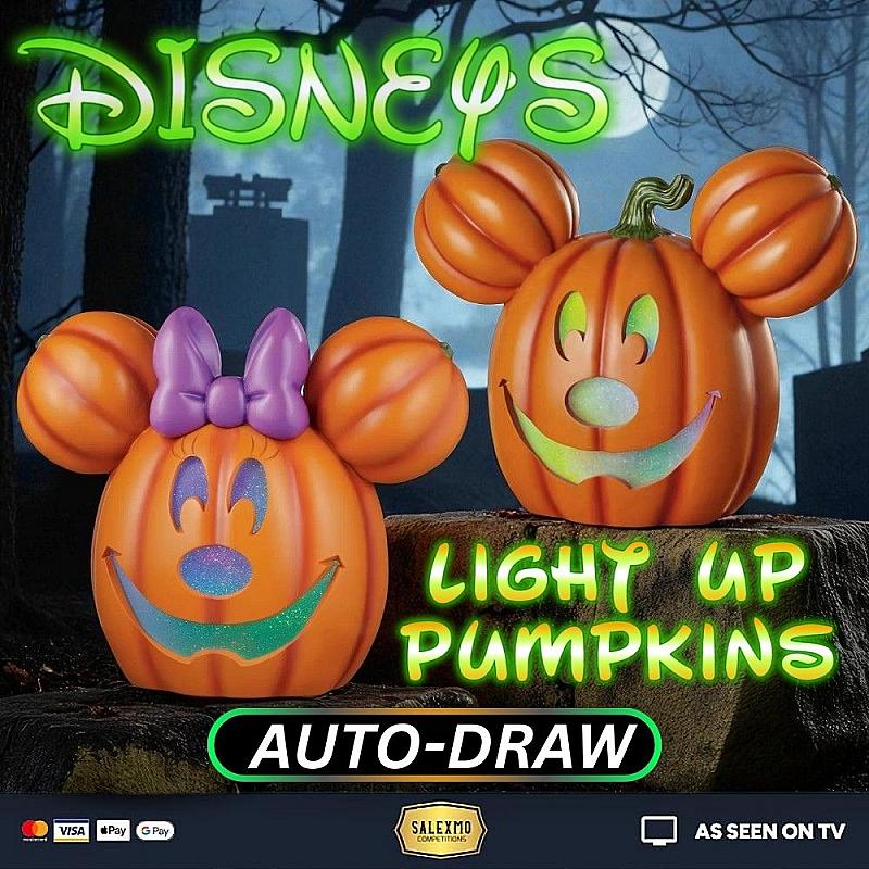 WIN A PAIR OF LIGHT UP DISNEY PUMPKINS FOR JUST 20P 7/9/25