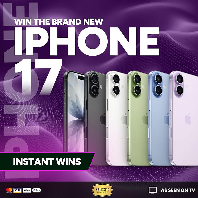 BRAND NEW IPHONE 17, PLUS INSTANT CASH WINS 