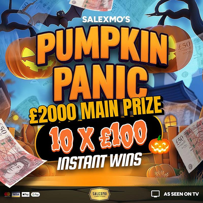 £2000 MAIN PRIZE PLUS 10 X £100 CASH INSTANT WINS 27/10/25