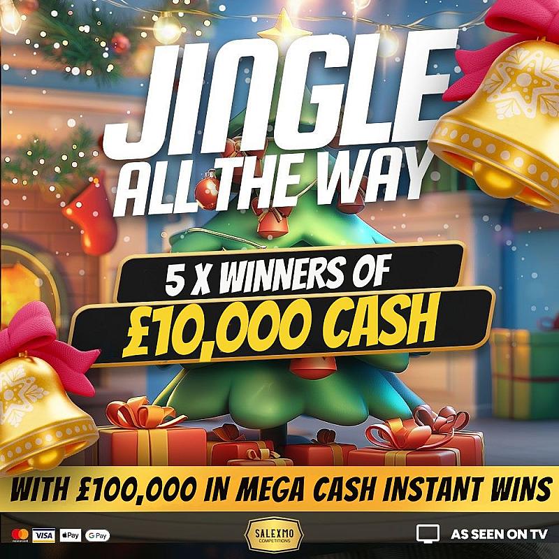 5 X WINNERS OF £10,000 EACH PLUS MEGA CASH INSTANT WINS 22/12/25