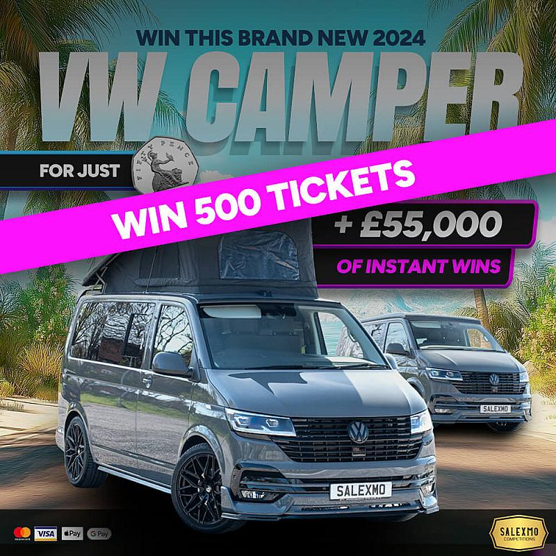 500 TICKETS INTO THE 2024 VW CAMPER VAN #NO2