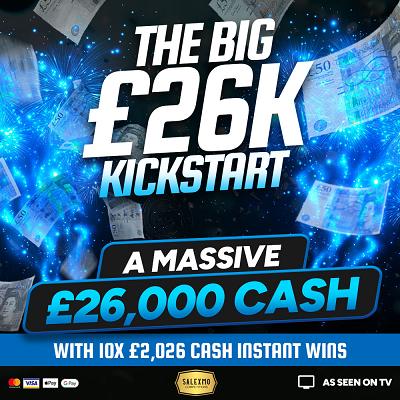 KICKSTART 2026 WITH £26,000 MAIN PRIZE PLUS 10 X £2026 CASH INSTANT WINS 1/1/26
