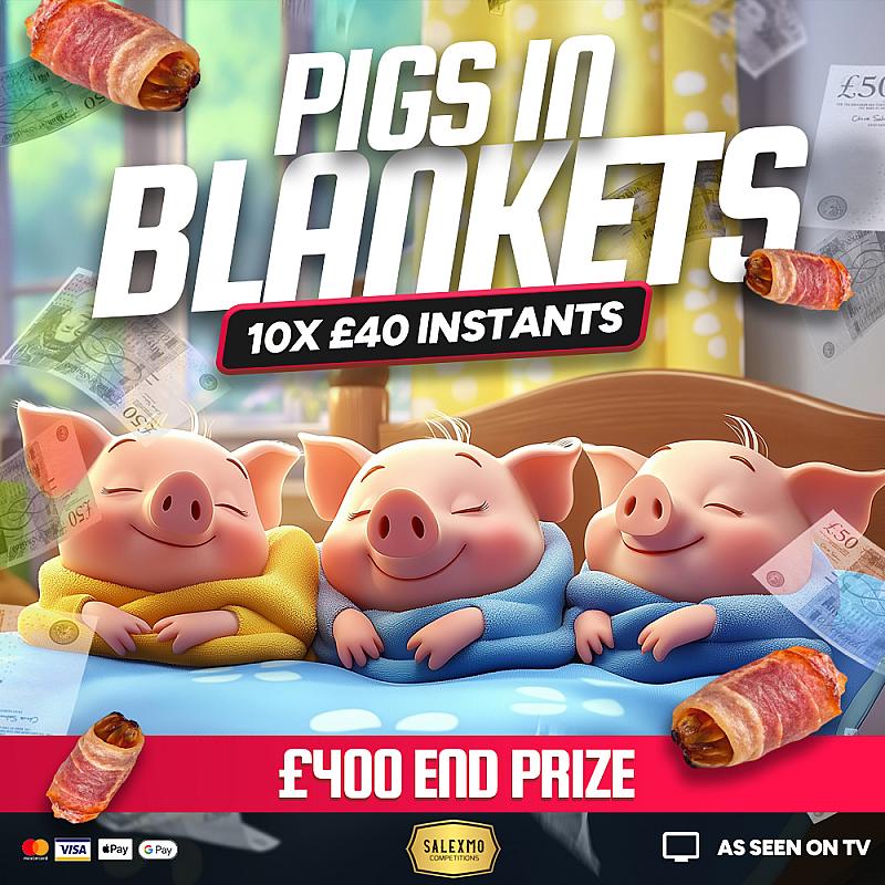 £400 CASH END PRIZE, WITH 10 X £40 CASH INSTANT WINS 26/12/25