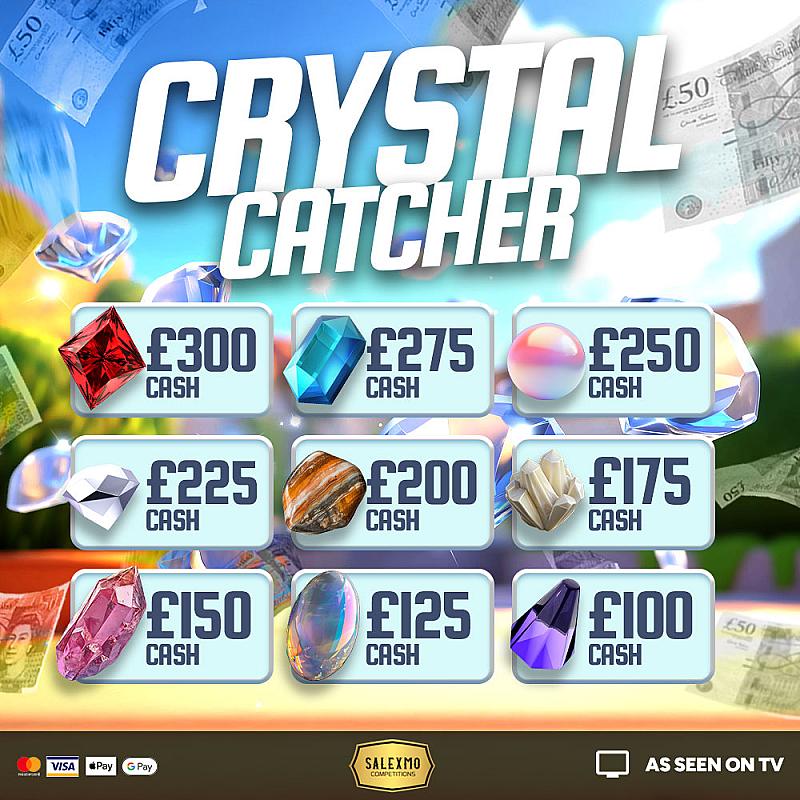 FIND A CRYSTAL TO WIN INSTANT CASH, £500 END PRIZE 26/12/25