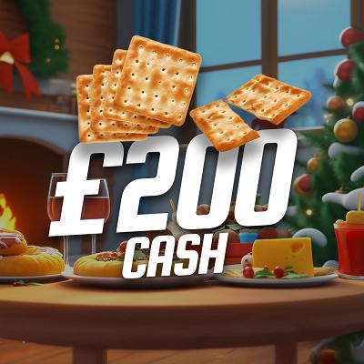 CRACKERS, £200 CASH 