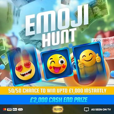 FIND THE EMOJI'S TO WIN, PLUS £2000 MAIN DRAW 5/2/26