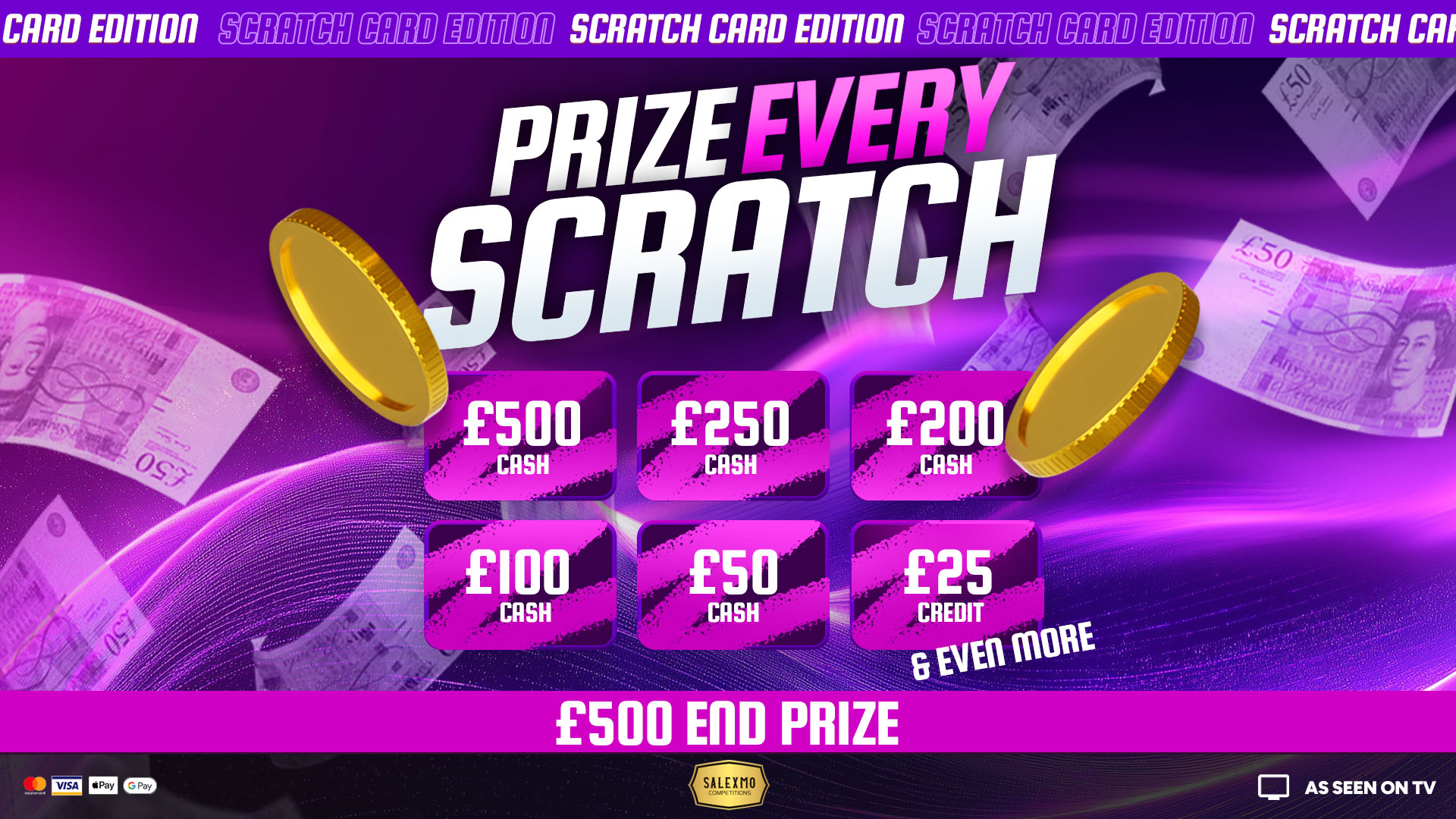 £1 PRIZE EVERY TIME SCRATCH CARD EDITION 19/2/26