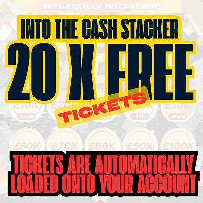  20 FREE TICKETS INTO THE CASH STACKER COMP