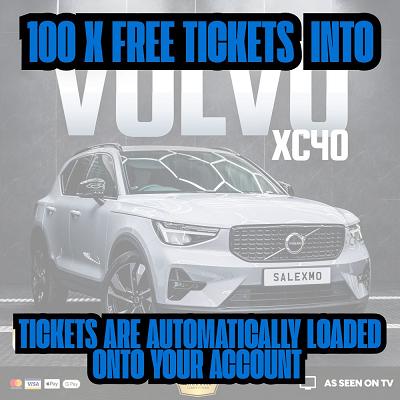 YOU WIN 100 FREE TICKETS INTO THE VOVLO XC40 COMP