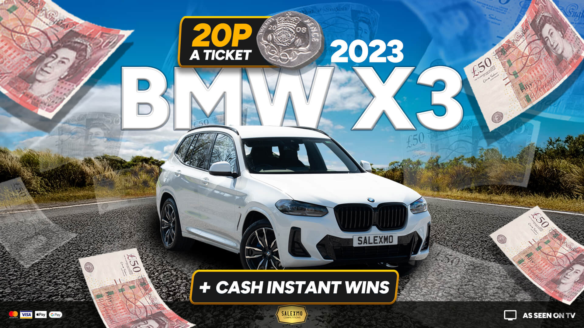 2023 BMW X3 PLUS INSTANT WINS FOR JUST 20P!