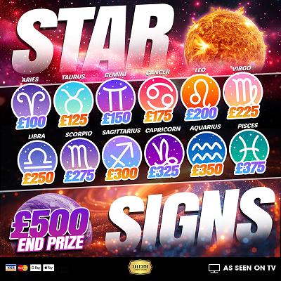 SALEXMO STAR SIGNS £500 END PRIZE WITH INSTANT CASH WINS 18/3/26