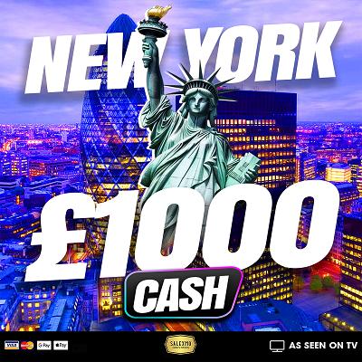 YOU FOUND NEW YORK £1000 CASH WIN 
