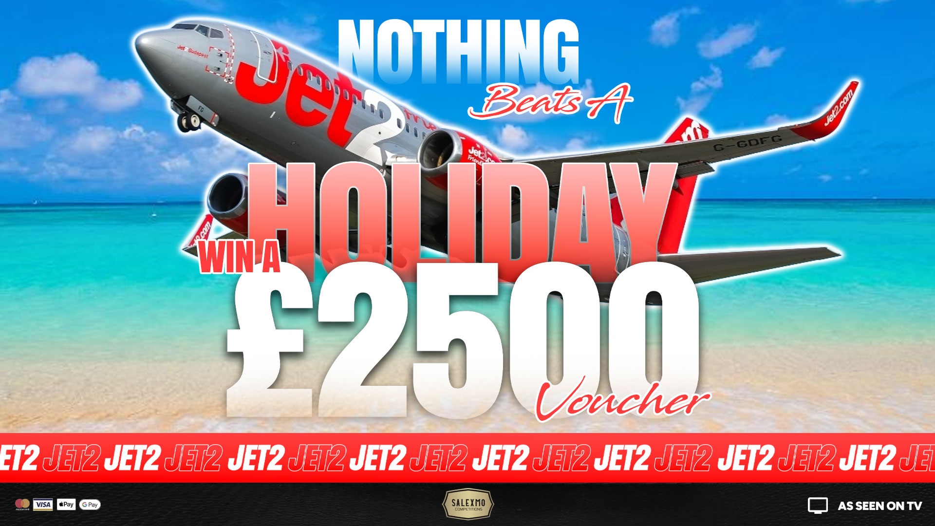 £2500 JET2 HOLIDAY VOUCHER PLUS 10 X £250 CASH INSTANT WINS 23/4/26