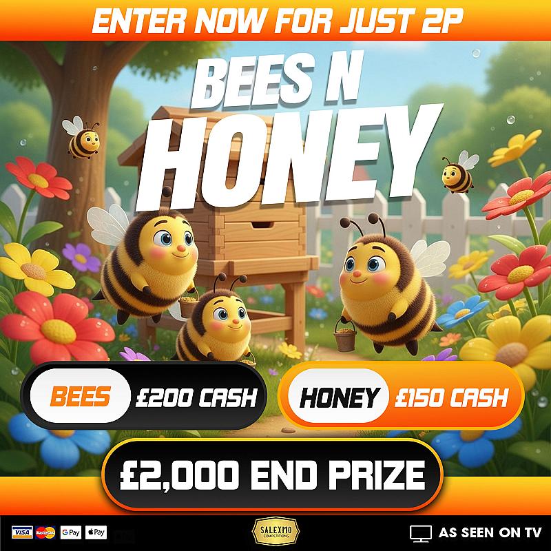 £2000 CASH PLUS 20X £200 & 20X £150 CASH INSTANT WINS 22/4/26