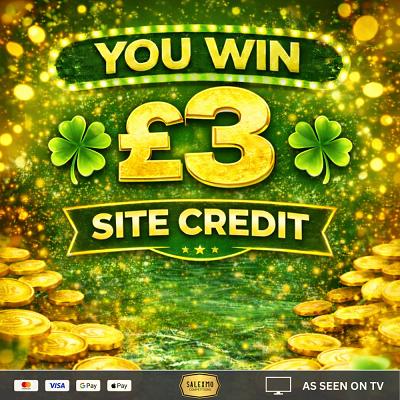 YOU WIN £3 SITE CREDIT 