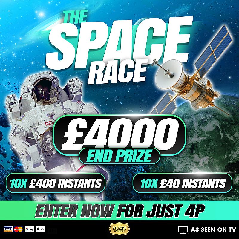 THE RACE IS ON £4000 MAIN PRIZE PLUS HUGE INSTANT WINS 25/5/26