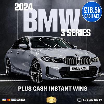 2024 REG BMW 3 SERIES FOR 2P PER TICKET PLUS CASH INSTANT WINS 27/4/26
