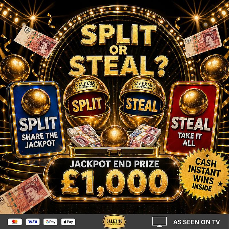 SALEXMO'S SPLIT OR STEAL OF £1000 CASH MAIN DRAW 20/5/26