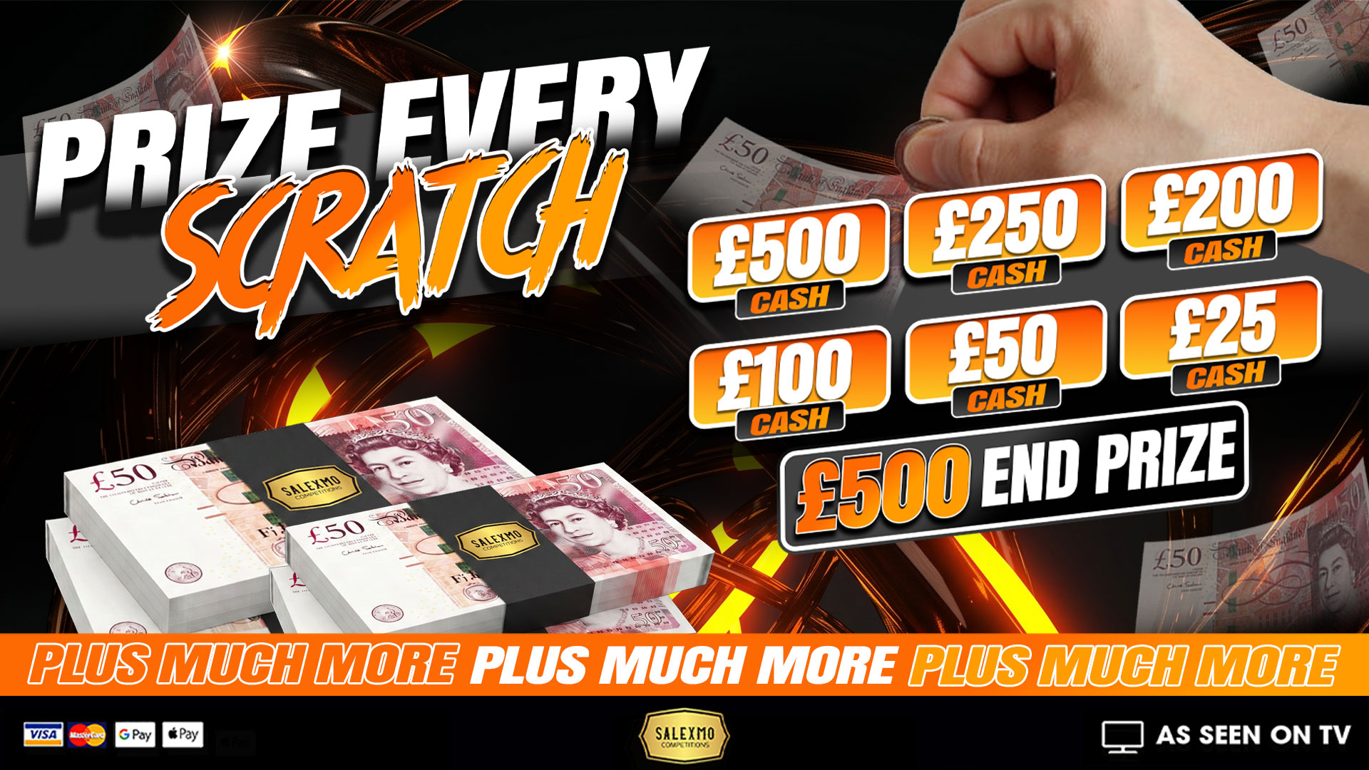 £1 PRIZE EVERY TIME £500 END PRIZE 27/5/26