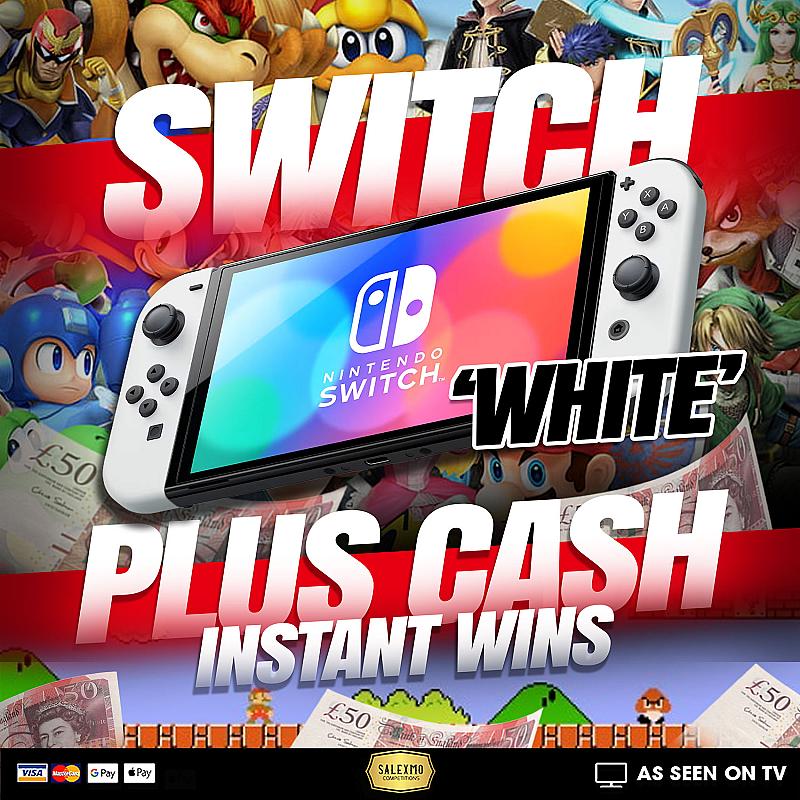 NINTENDO SWITCH PLUS CASH INSTANT WINS 16/6/26