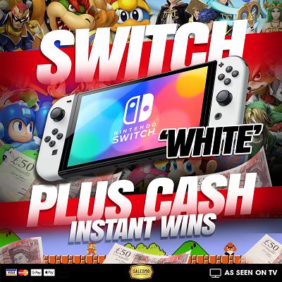 NINTENDO SWITCH PLUS CASH INSTANT WINS 16/6/26
