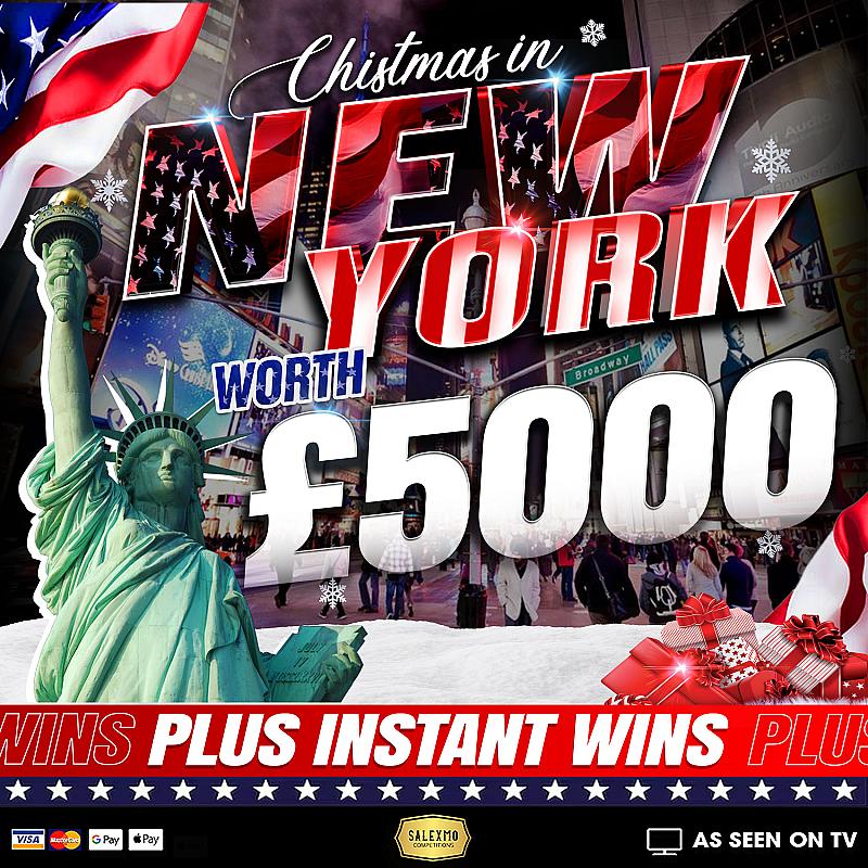 £5,000 TRIP TO NYC, PLUS £5,000 CASH INSTANT WINS 23/7/26