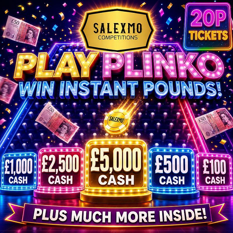 BRAND NEW PLINKO POUNDS, £2000 CASH END PRIZE 3/8/26