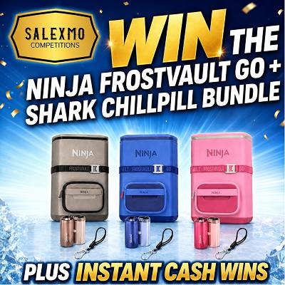 NINJA FROSTVAULT GO + SHARK CHILLPILL BUNDLE PLUS INSTANT WINS 10/7/26