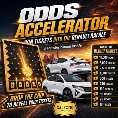 PLINKO ODDS ENHANCER FOR THE RENAULT CAR COMP, PLUS £250 CASH END PRIZE 29/7/26