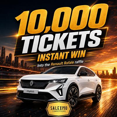 10,000 TICKETS INTO THE RENAULT CAR COMP 