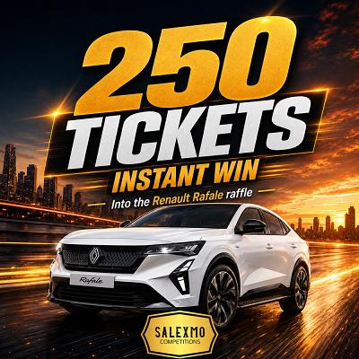 250 TICKETS INTO THE RENAULT CAR COMP 