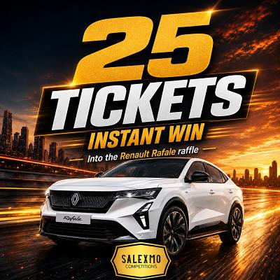 25 TICKETS INTO THE RENAULT CAR COMP 