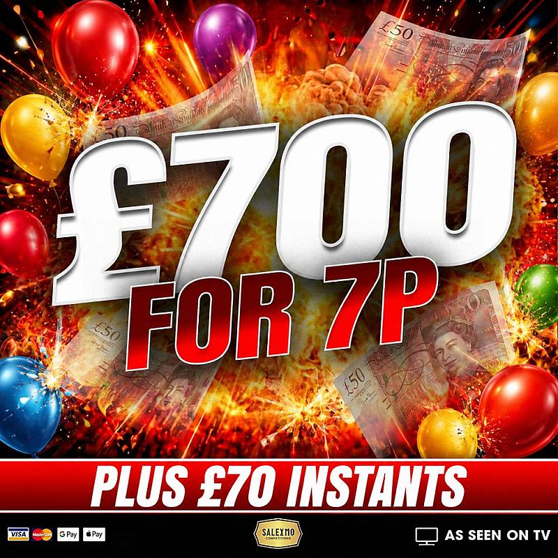 BALLOON POP! £700 CASH FOR 7P PLUS CASH INSTANT WINS 