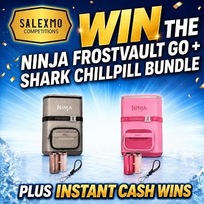 NINJA FROSTVAULT GO + SHARK CHILLPILL BUNDLE PLUS INSTANT WINS 17/7/26 