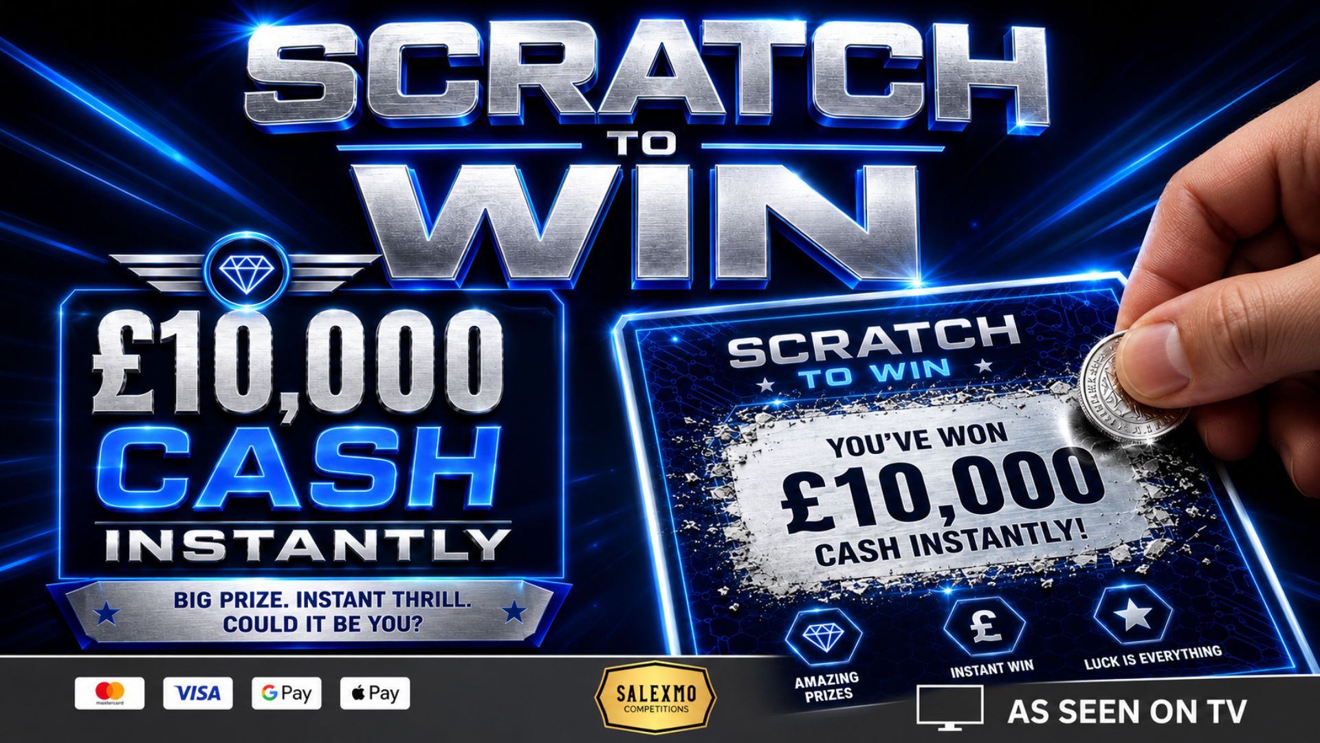 WIN £10,000 CASH INSTANTLY 31/8/26