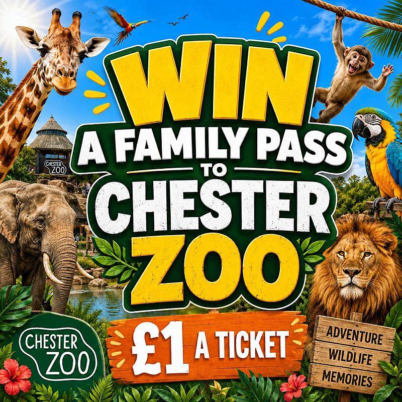 FAMILY PASS TO CHESTER ZOO WORTH £200 30/8/26