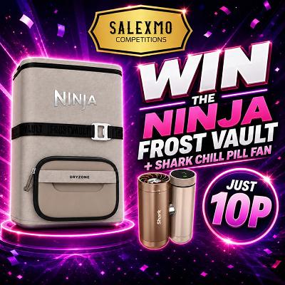 NINJA FROSTVAULT GO + SHARK CHILLPILL BUNDLE PLUS INSTANT WINS 7/8/26