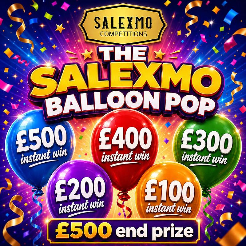 BALLOON POP £500 END PRIZE 14/9/26