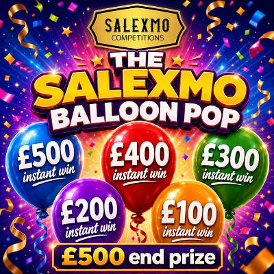 BALLOON POP £500 END PRIZE 14/9/26