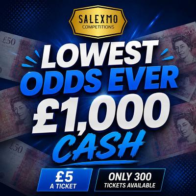 MEGA LOW ODDS £1000 CASH 23/9/26