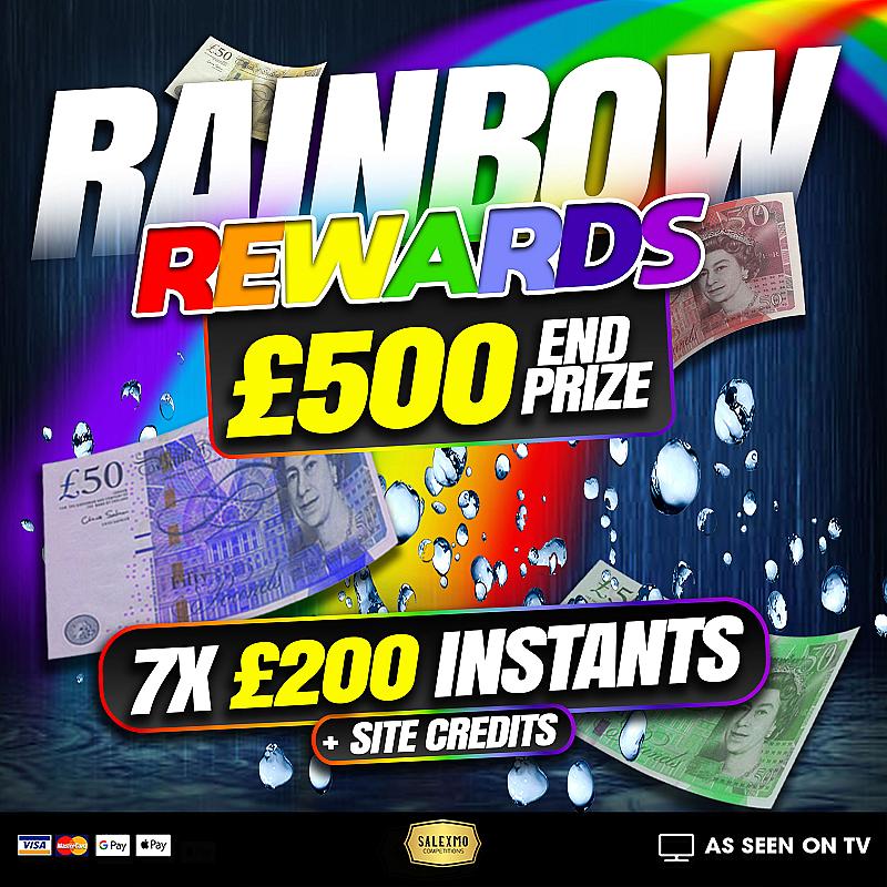  £500 CASH END PRIZE PLUS INSTANT WINS 7/10/26