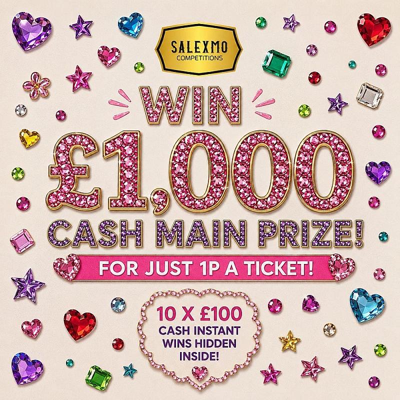 £1000 CASH PLUS INSTANT WINS FOR A PENNY!! 29/9/26