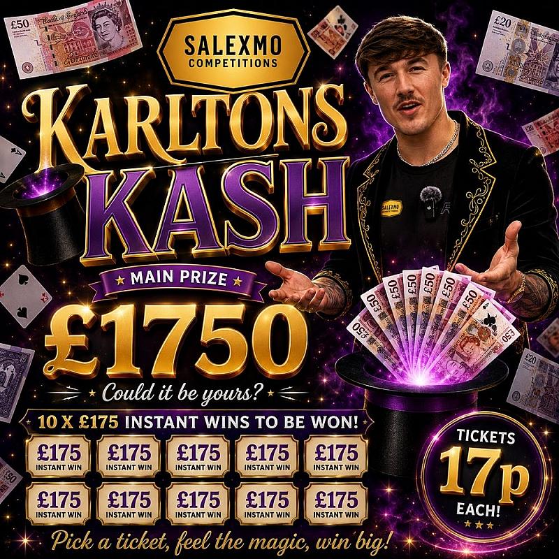 KARLTON'S KASH!!, £1,750 END PRIZE PLUS KASH INSTANT WINS 15/10/26