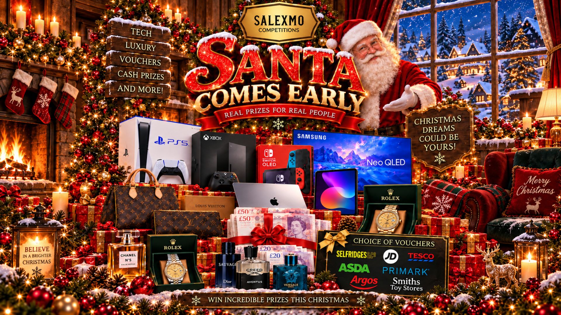 🎅🏻 SANTA COME'S EARLY 🎅🏻, £2,000 CASH END PRIZE 30/11/26