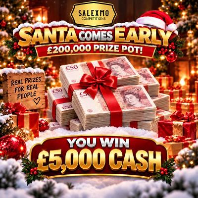🎅 £5,000 CASH 🎁