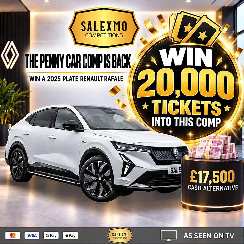 WIN 20,000 TICKETS INTO THE 2025 RENAULT CAR COMP 